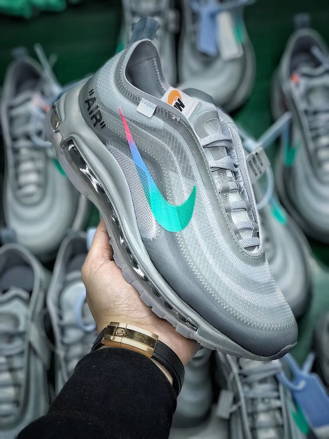 H12 나이키 오프화이트 에어맥스 97 멘타