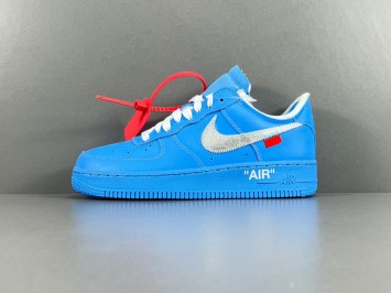 WM 나이키 x 오프화이트 에어포스 1 로우 MCA 유니버시티 블루 CI1173-400