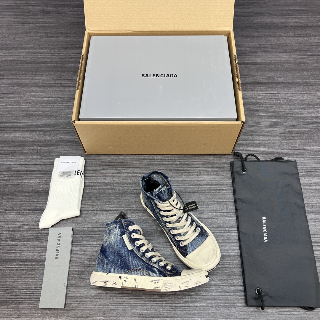 순원 발렌시아가 파리 하이탑 스니커즈